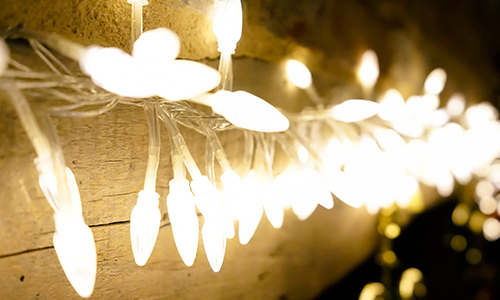 Christmas decor ideas include different uses for Christmas lights